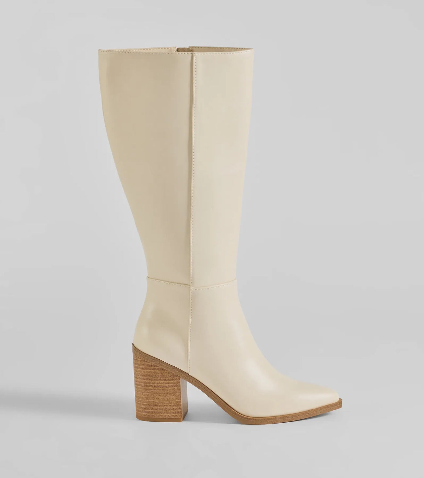 Zavanova Under-The-Knee Faux Leather Boots