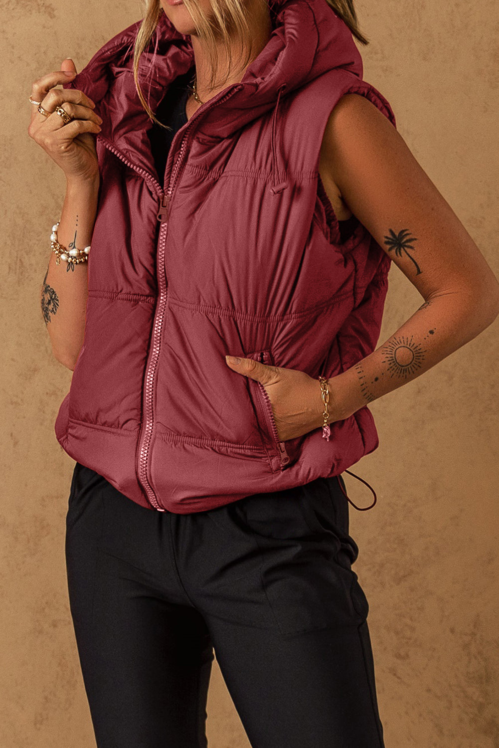 Olivia - Hooded Puffer Vest