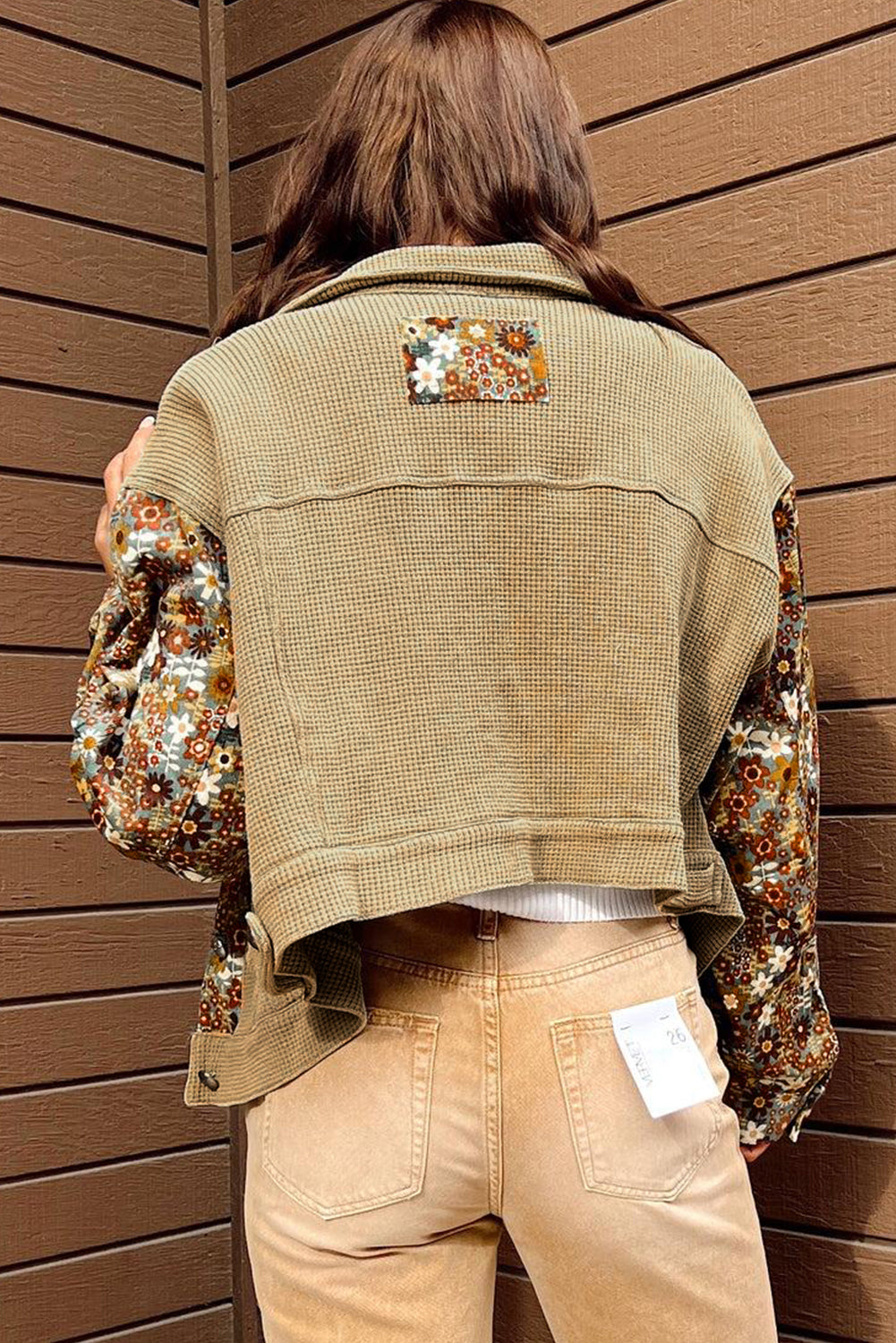 Floral Patchwork Button - Up Jacket