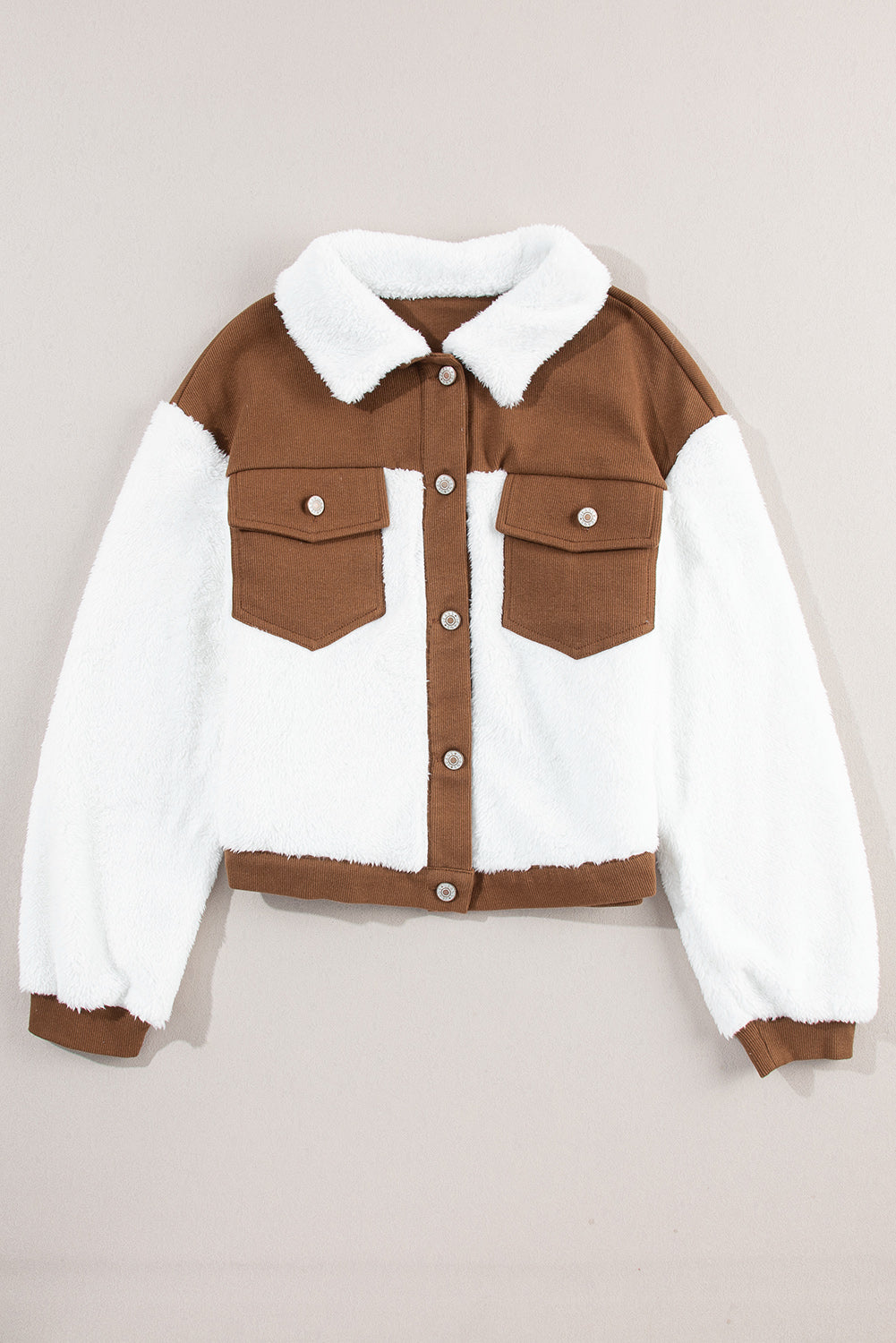 Mia - Cozy Contrast Sherpa Jacket