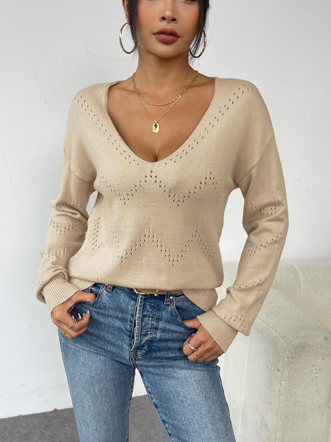 GlamourWeave Women's Long Sleeve Shirt