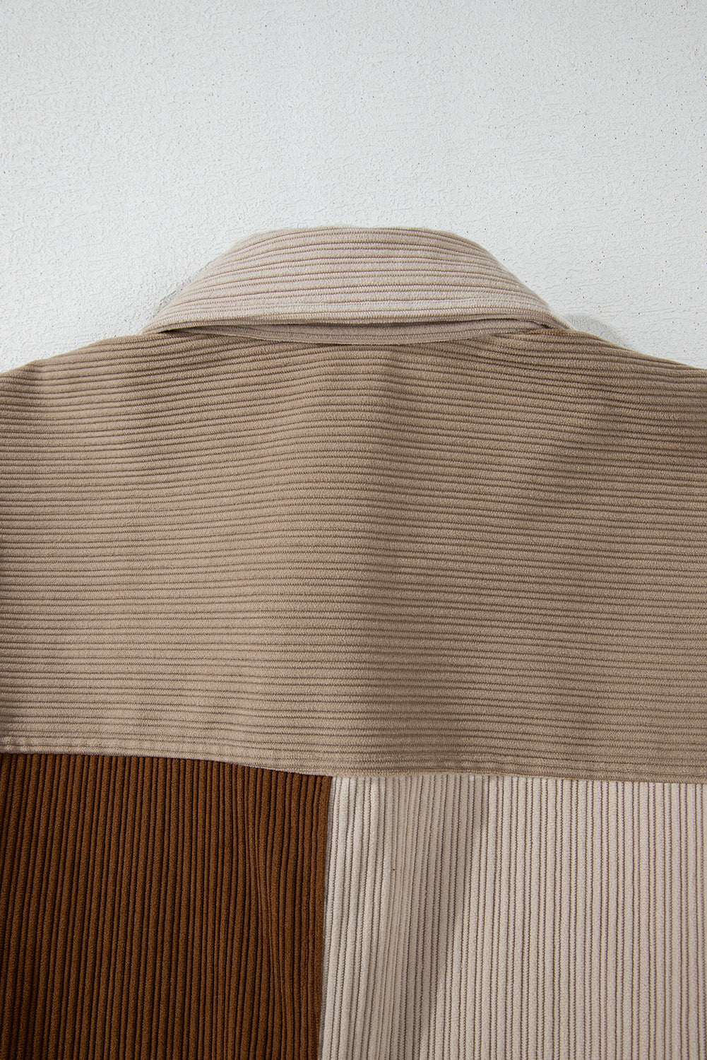 Color Block Oversized Button-Down jacket