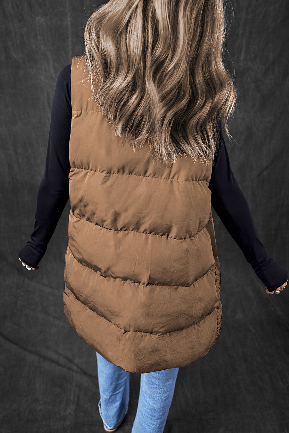Sleek Quilted Puffer Vest with Side Pockets