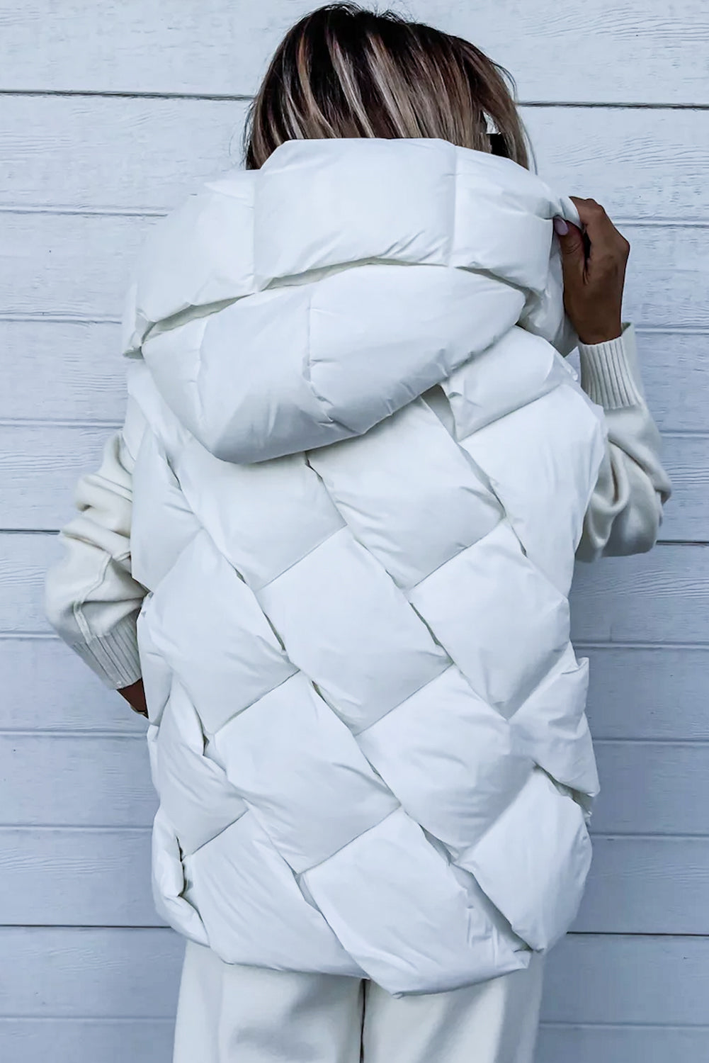 Quilted Puffer Vest with Hood
