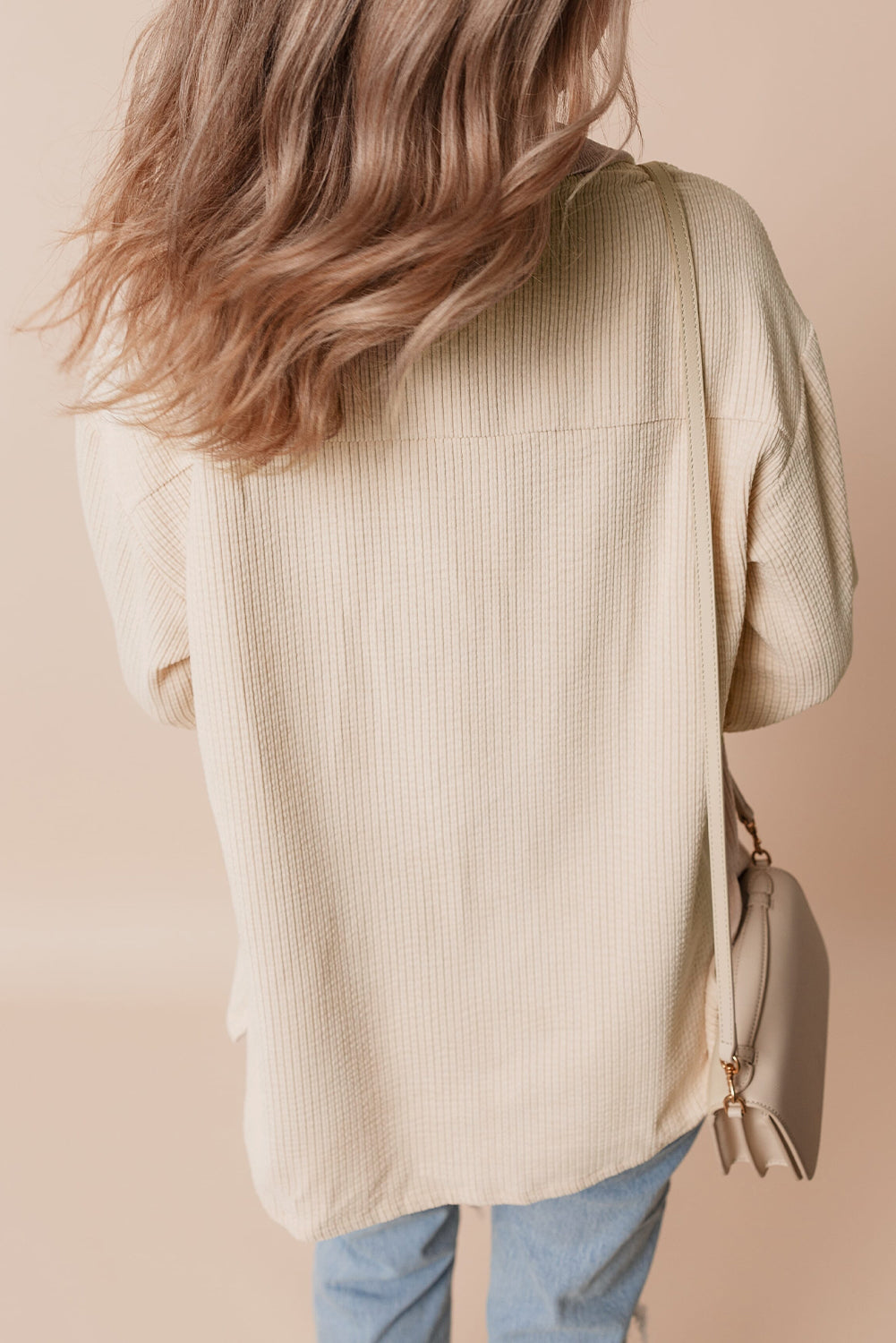 Lightweight Textured Button - Up Shirt Jacket
