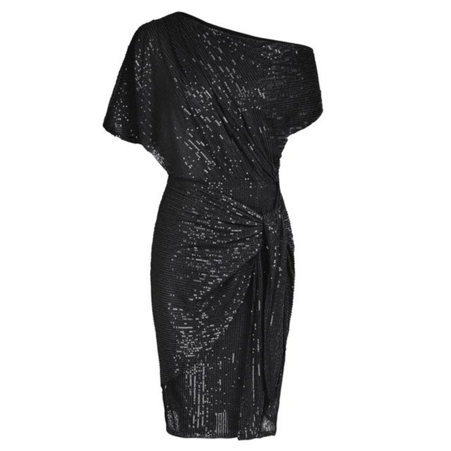 Ava | One-Shoulder Ruched Party Dress for Women Shiny asymmetrical ruched dress for women, offering an elegant, modern cut. This fitted dress enhances the silhouette with its refined gathered details, ideal for evenings out or special events. A sophisticated model for a bold, glamorous look.