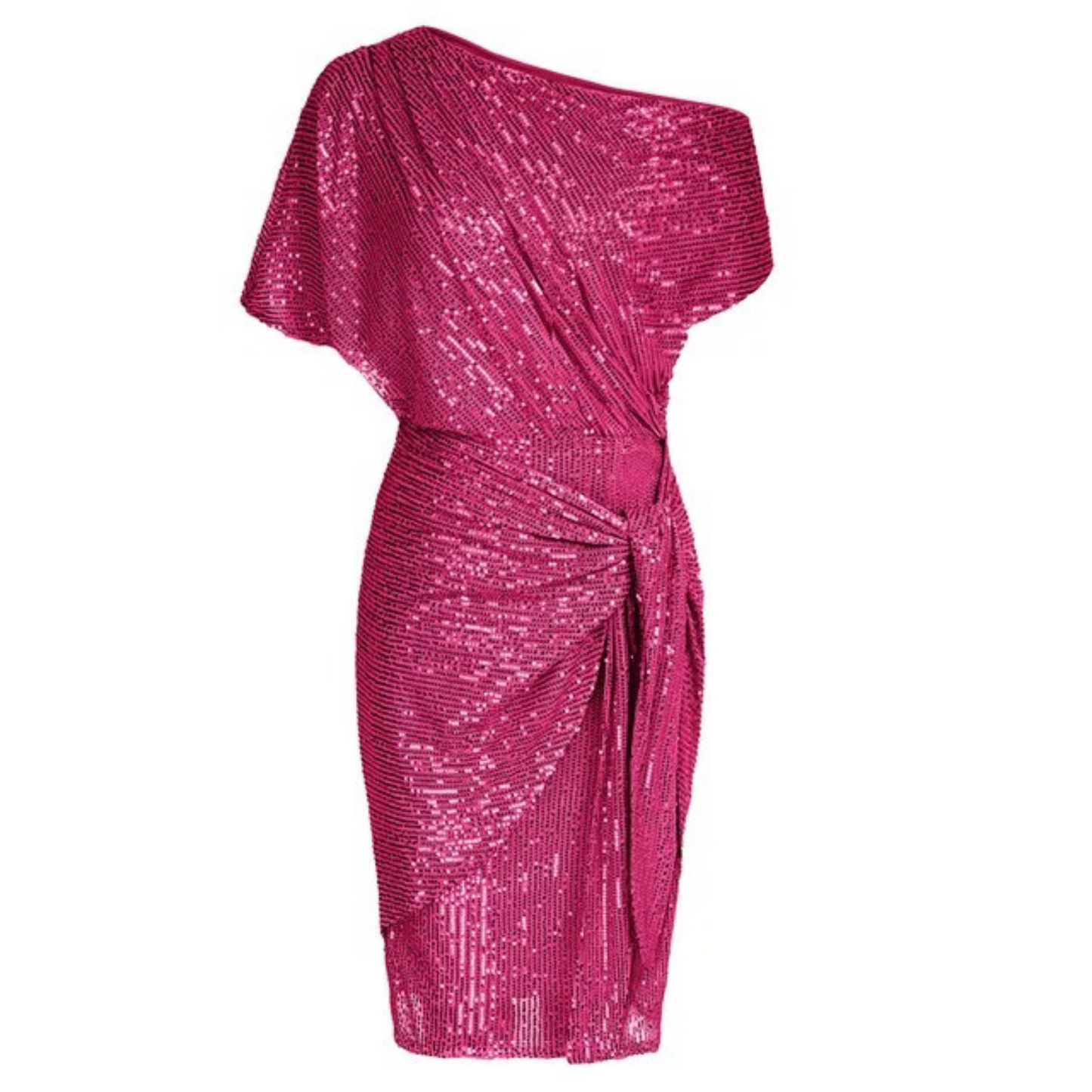 Ava | One-Shoulder Ruched Party Dress for Women Shiny asymmetrical ruched dress for women, offering an elegant, modern cut. This fitted dress enhances the silhouette with its refined gathered details, ideal for evenings out or special events. A sophisticated model for a bold, glamorous look.