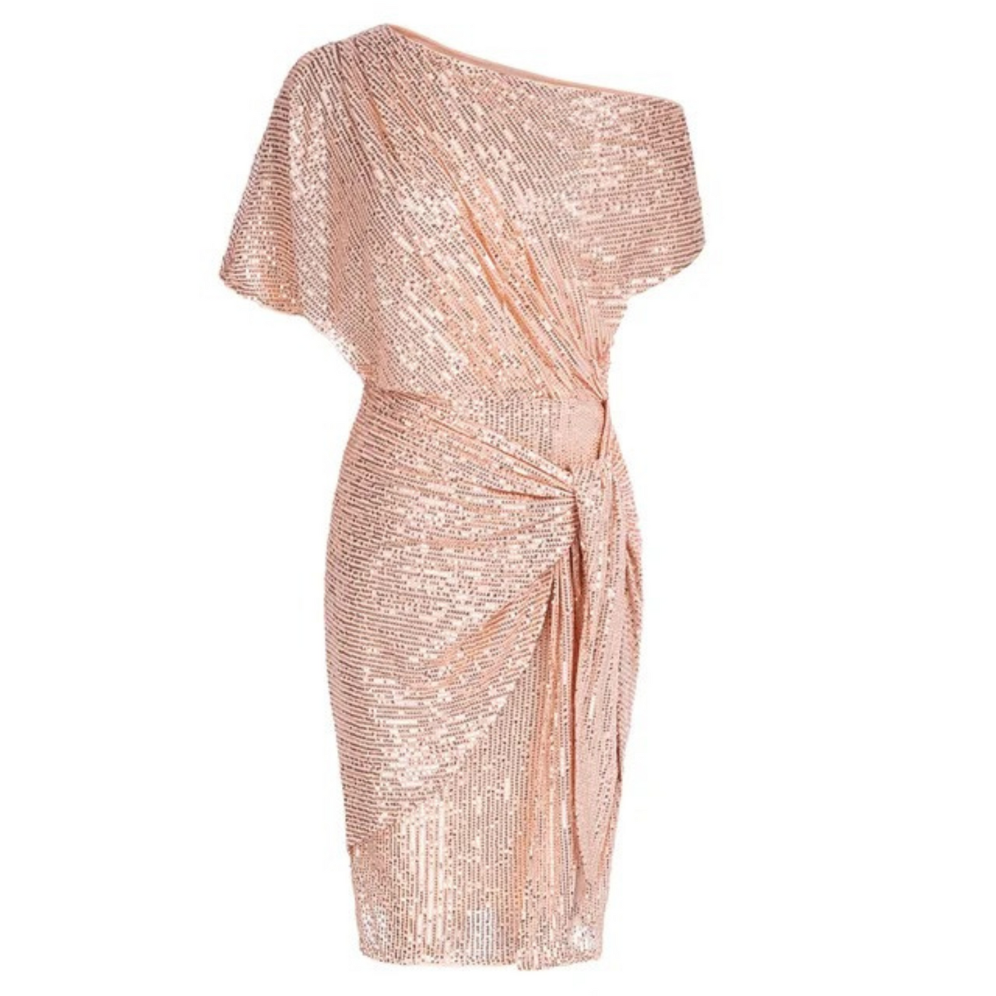 Ava | One-Shoulder Ruched Party Dress for Women Shiny asymmetrical ruched dress for women, offering an elegant, modern cut. This fitted dress enhances the silhouette with its refined gathered details, ideal for evenings out or special events. A sophisticated model for a bold, glamorous look.