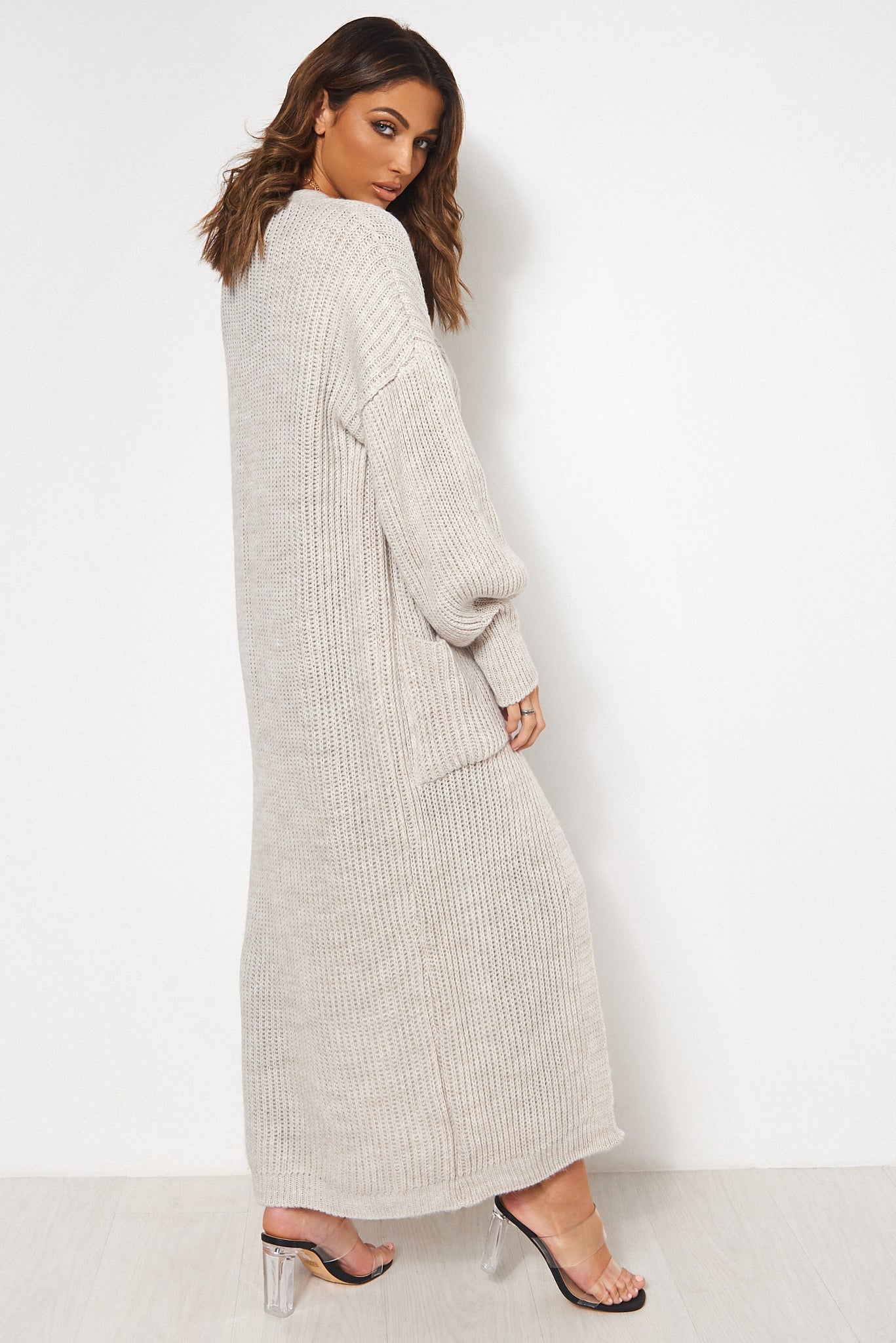 Beige Balloon Sleeve Maxi by Serene Grace