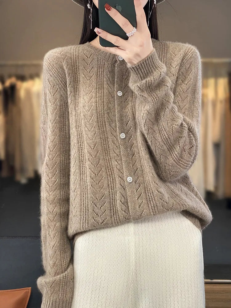 StellaKnit Wool Cardigan for Women