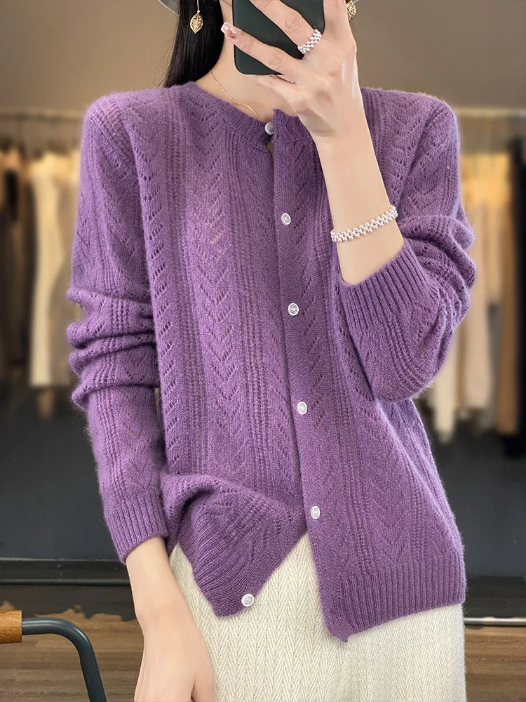 StellaKnit Wool Cardigan for Women