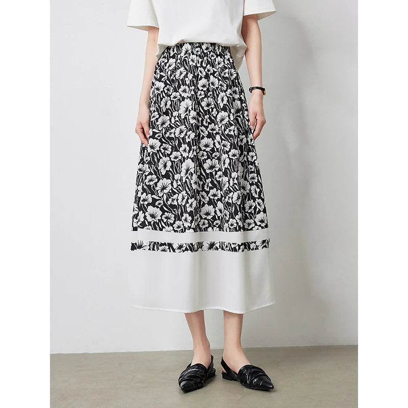FloralDreams Summer New Floral Printed Skirt