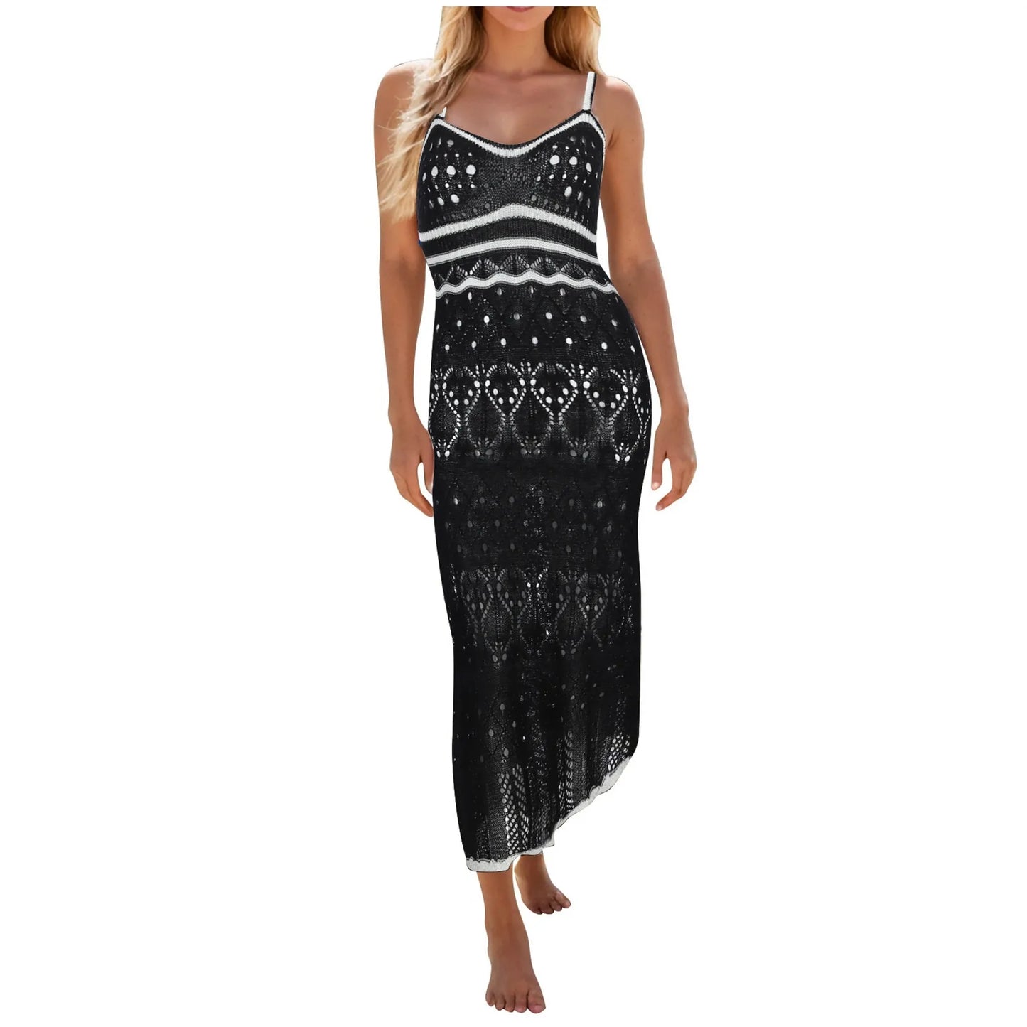 Women Knitted Striped Dress