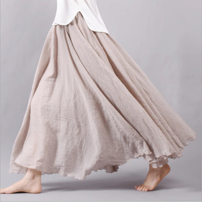 Serene Chic Linen Maxi Skirt