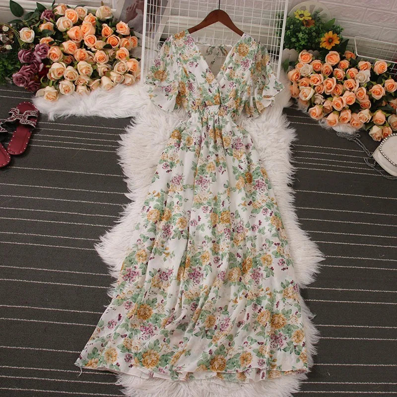 Luminous Belle Romantic Maxi Dress