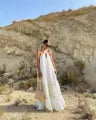 LuxeBlossom Floral Halter Gown