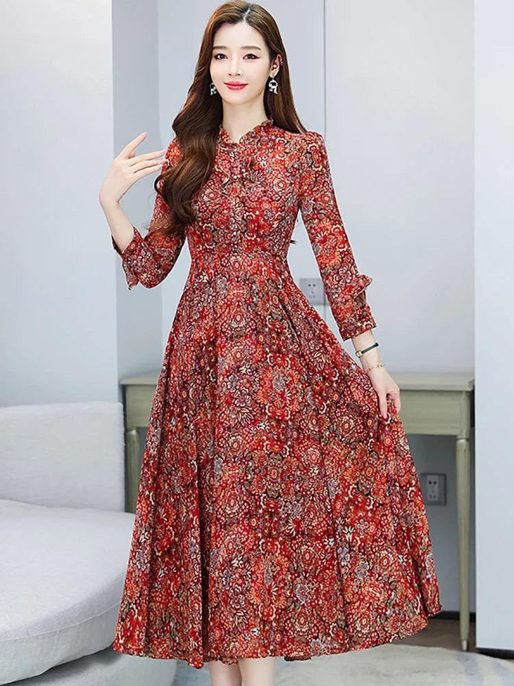 Long Sleeve Party Dress by LuxeGlam