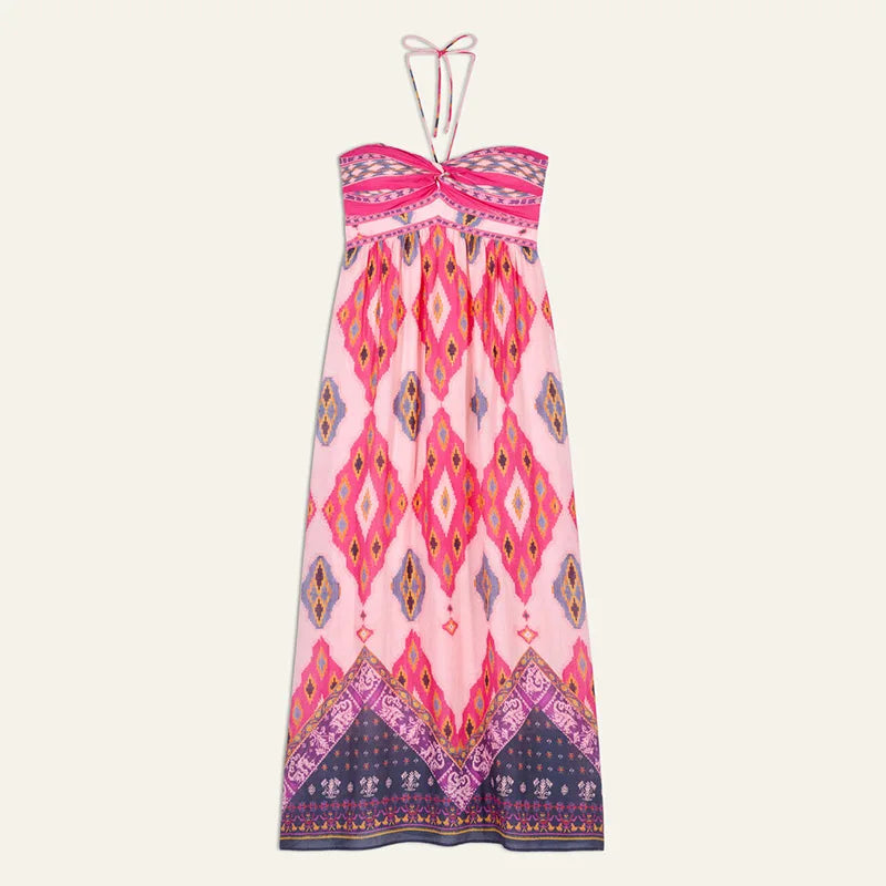 LushChic Floral Halter Sundress