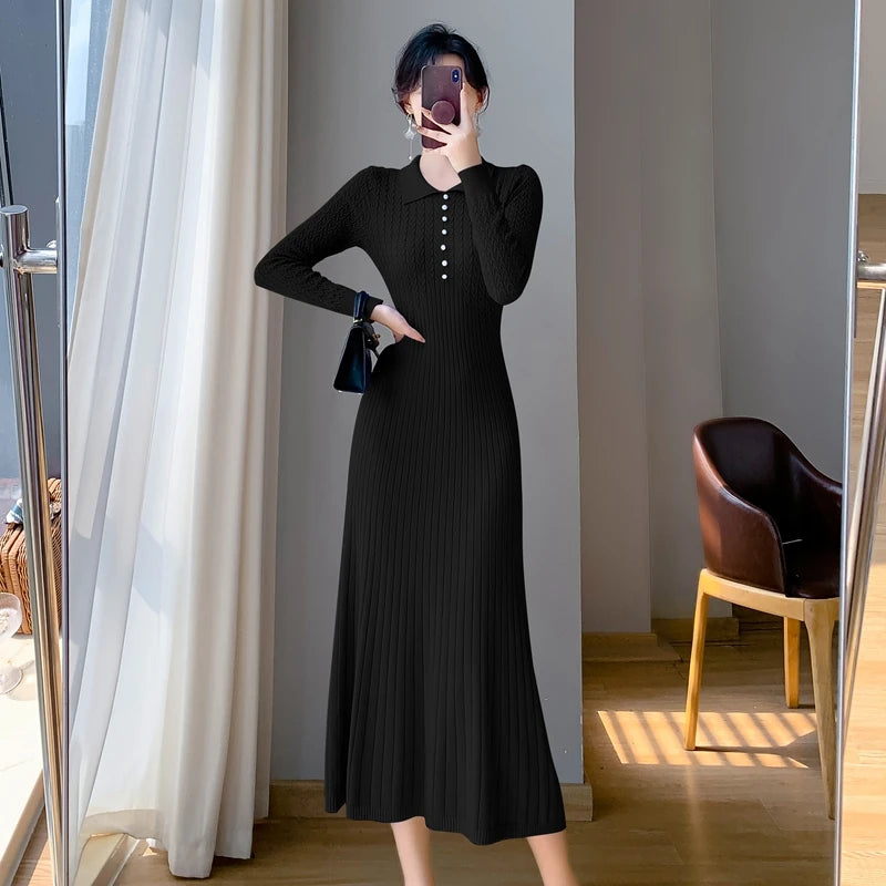 Elegant Knitted Dresses Female from Enchanté Vogue