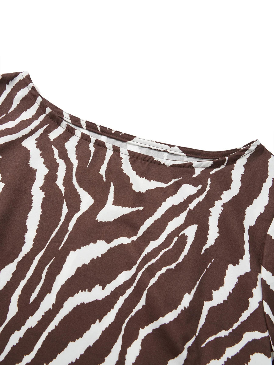 Vintage Glamour Zebra Print Summer Dress