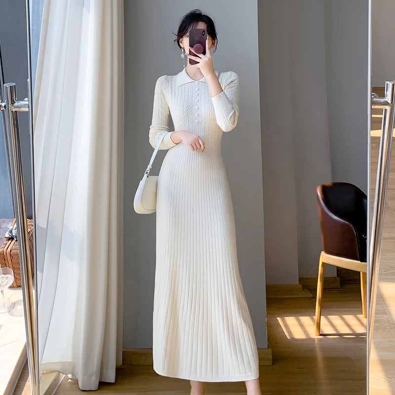 Elegant Knitted Dresses Female from Enchanté Vogue