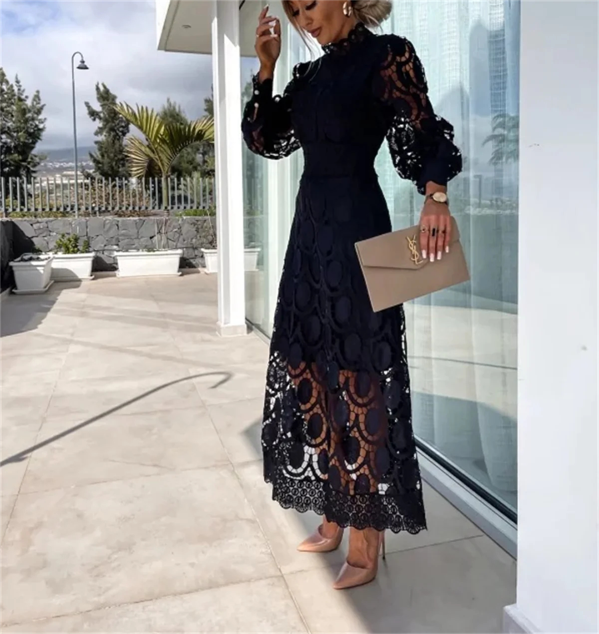Ladies Elegant New Lace Dress