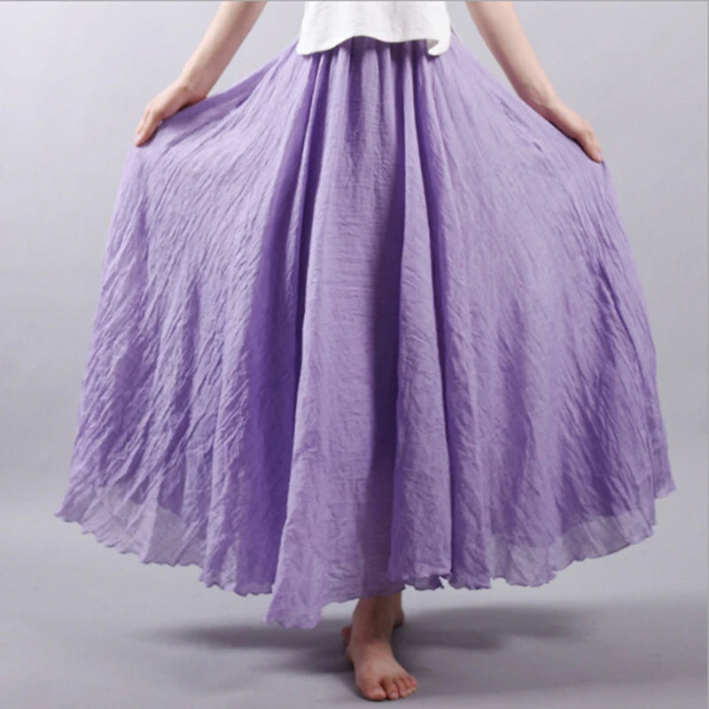 Serene Chic Linen Maxi Skirt