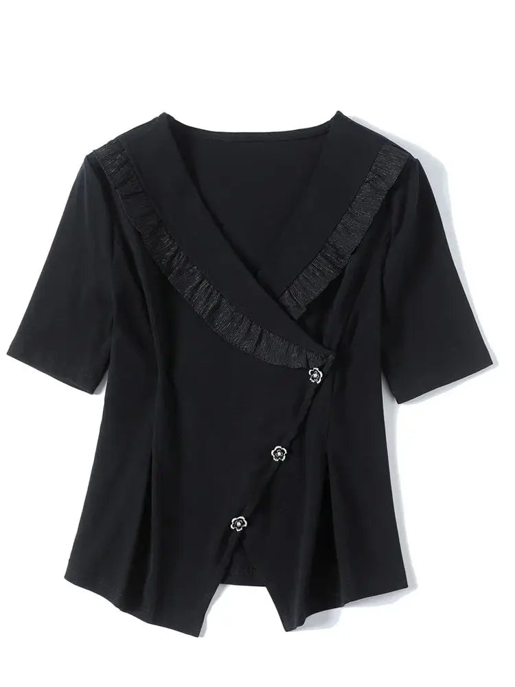 Elegant Short Sleeves T-Shirt by SunshineStyle