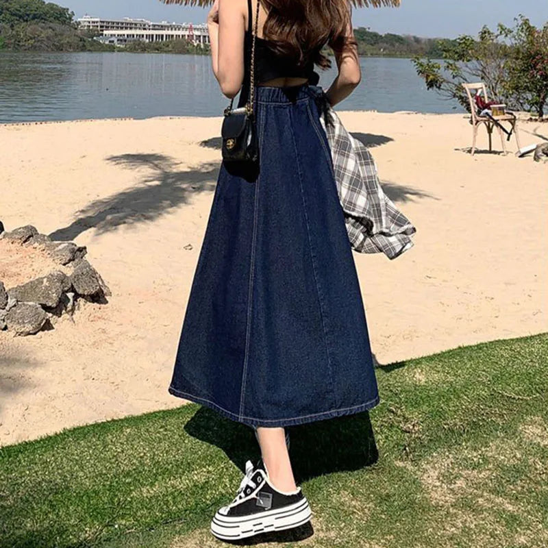 LuxeChic High Waist Long Skirt