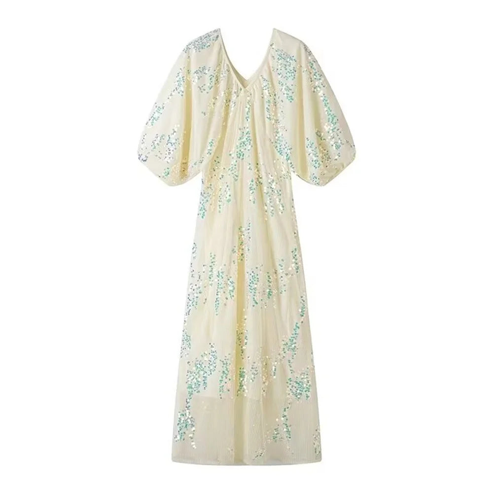 Batwing Sleeves Slimming Dress