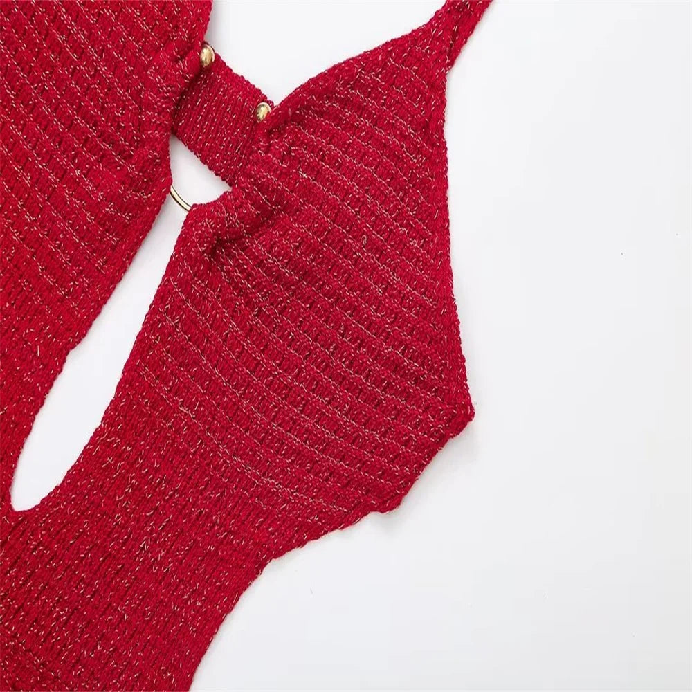 2025 Sexy Knit Sling Dress