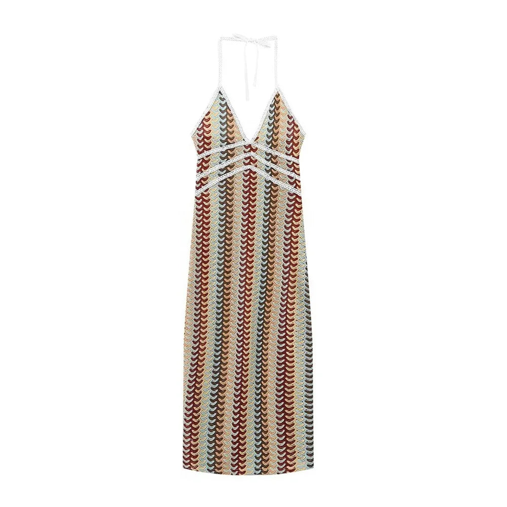 Lace Patchwork Suspender Dress