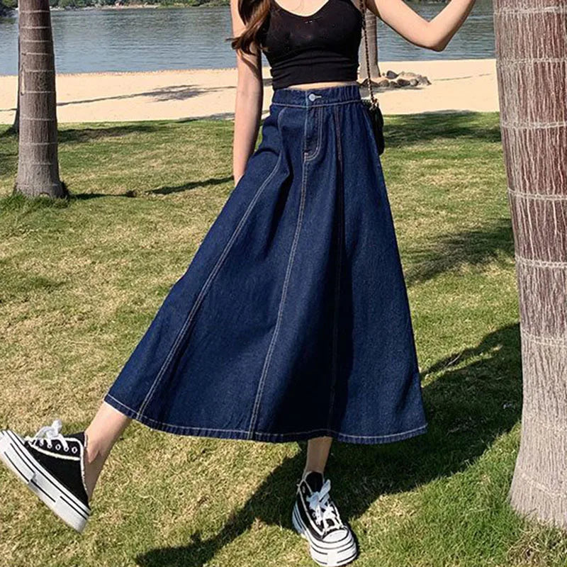 LuxeChic High Waist Long Skirt
