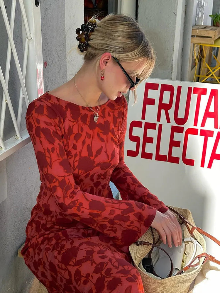LunaBloom Summer Floral Elegance Dress
