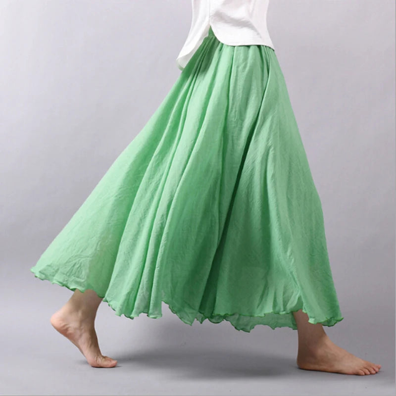 Serene Chic Linen Maxi Skirt