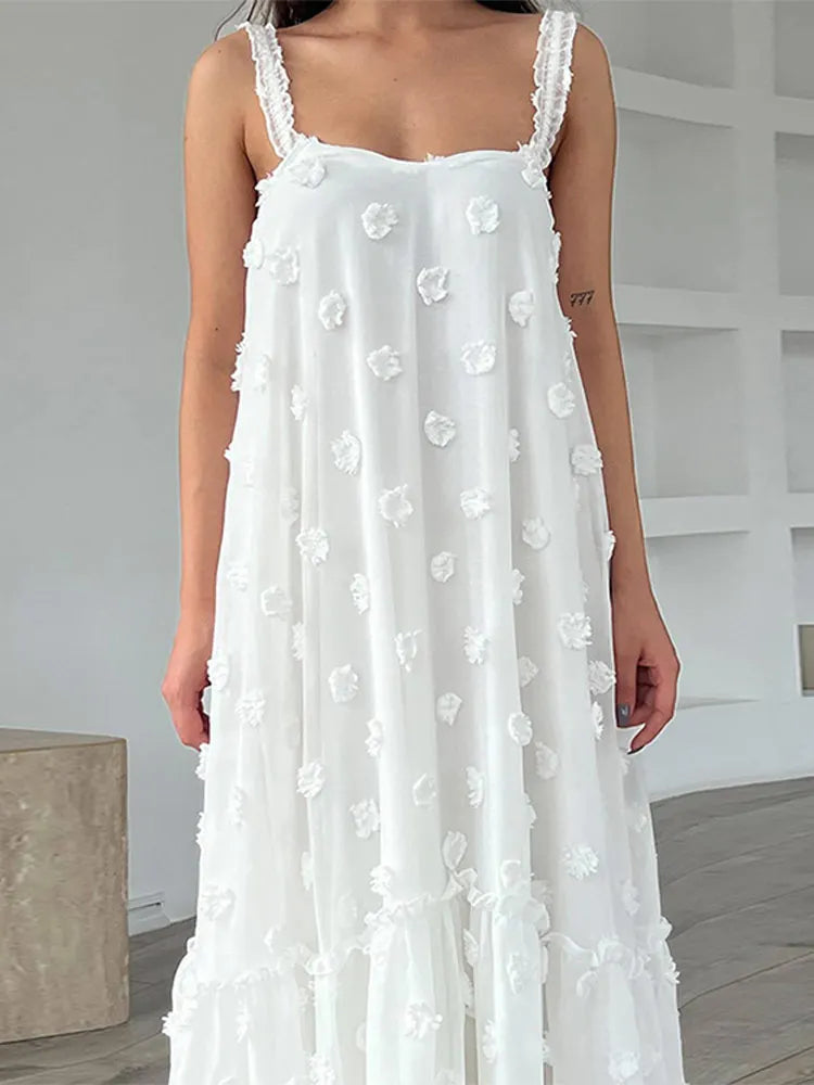 LuxeBlossom Floral Halter Gown