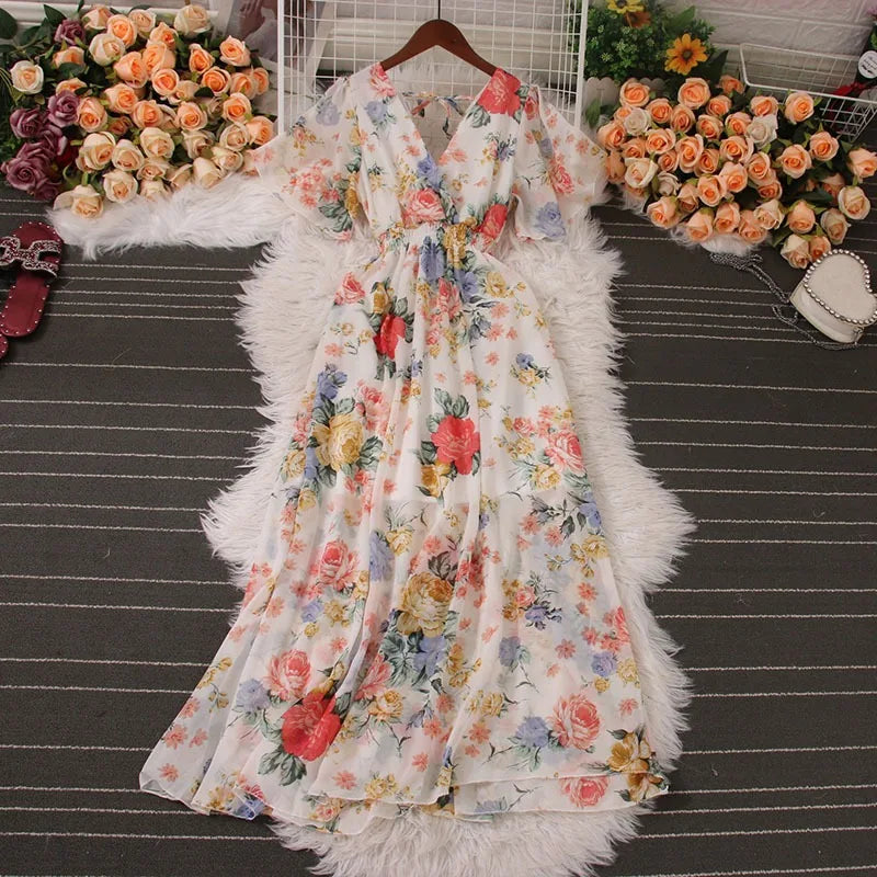 Luminous Belle Romantic Maxi Dress
