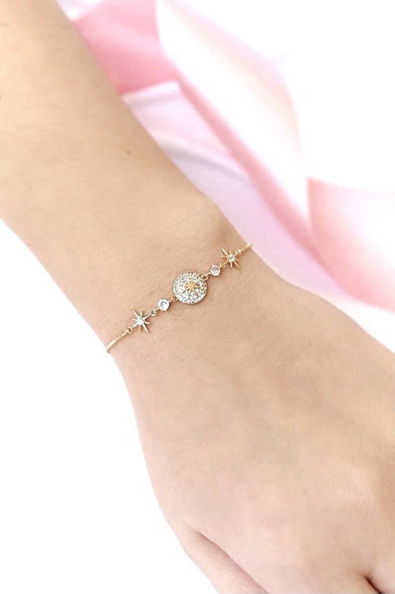 Elegant and refined Luna | Women's Delicate Bracelet | Sparkling Design Bracelet, showcasing a delicate and shimmering style perfect for enhancing any look.