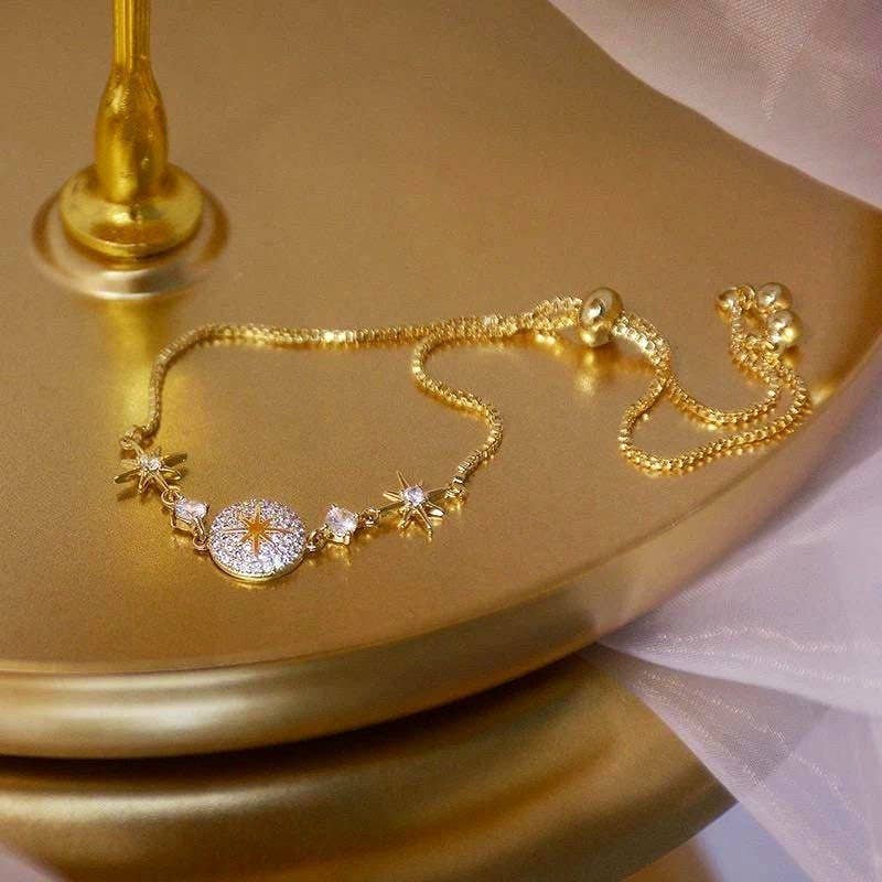 Elegant and refined Luna | Women's Delicate Bracelet | Sparkling Design Bracelet, showcasing a delicate and shimmering style perfect for enhancing any look.