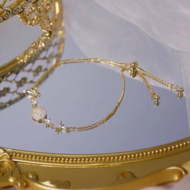 Elegant and refined Luna | Women's Delicate Bracelet | Sparkling Design Bracelet, showcasing a delicate and shimmering style perfect for enhancing any look.