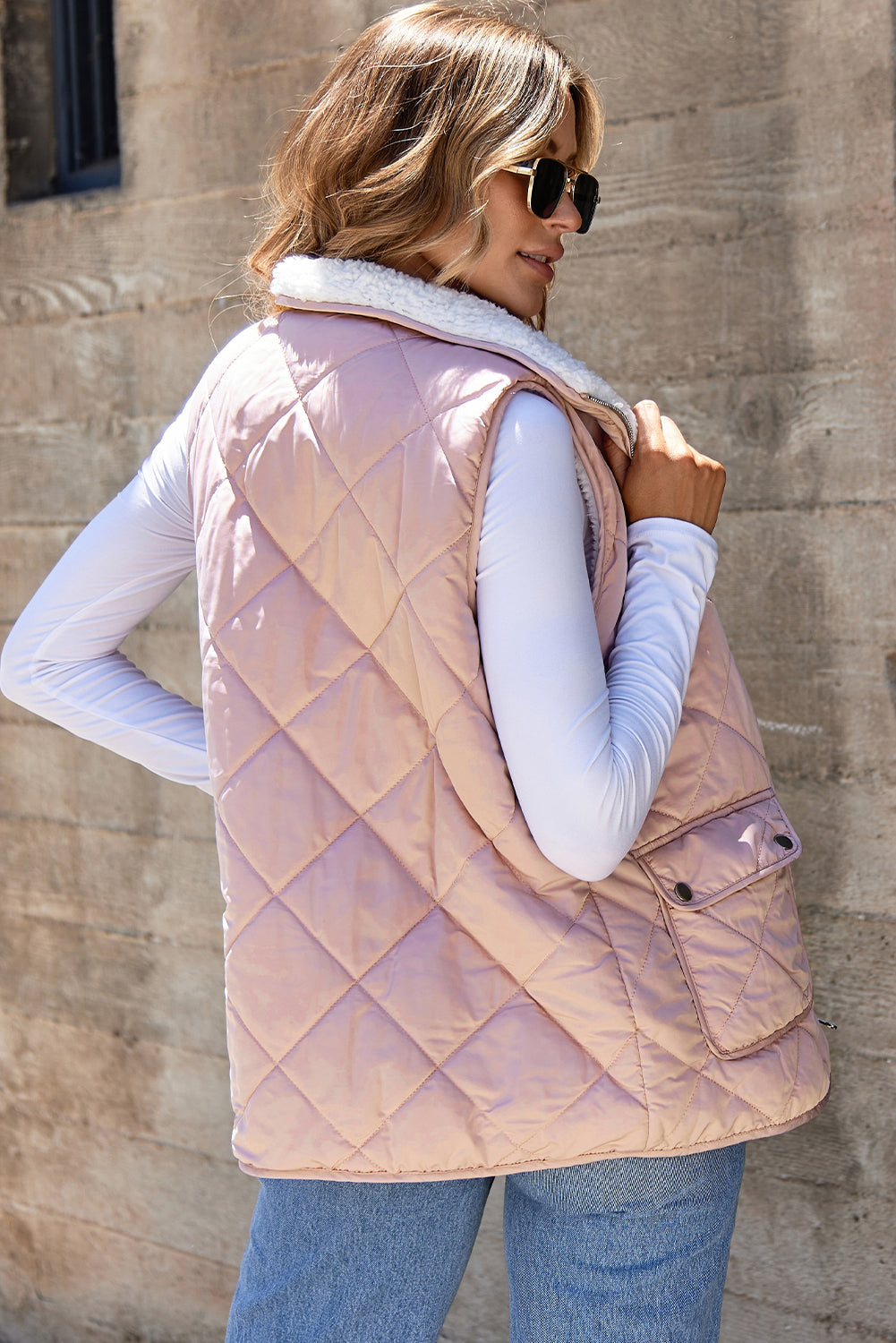 Quilted Zip-Up Vest with Soft Lining
