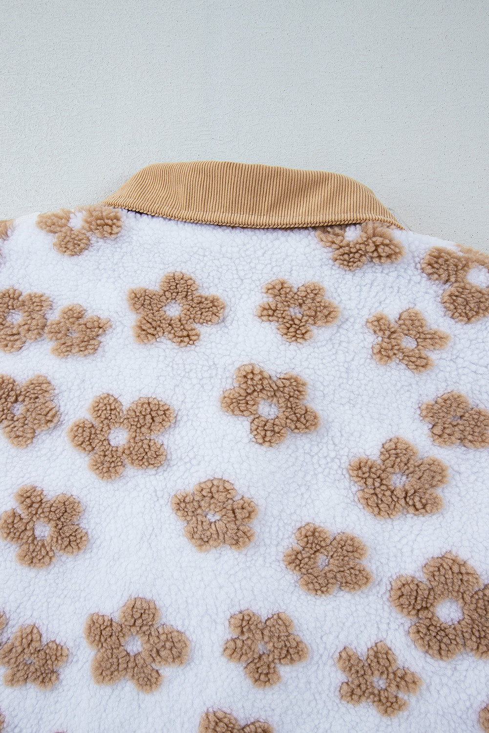 Fleece - Lined Button Up Teddy Jacket