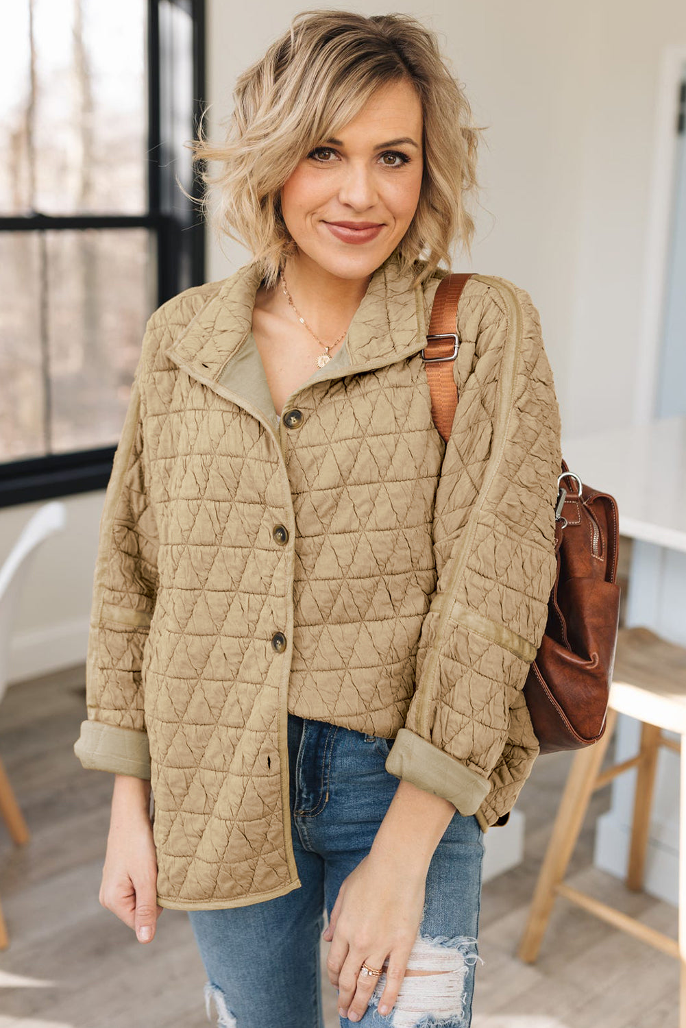 Harper - Quilted Button-Up Jacket