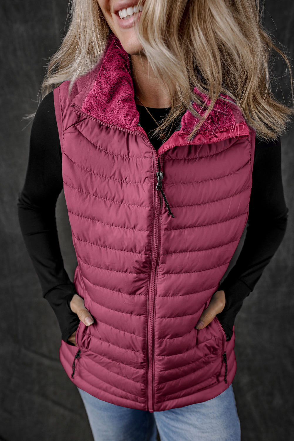 Ruby - Lightweight Puffer Vest with Fleece Lining