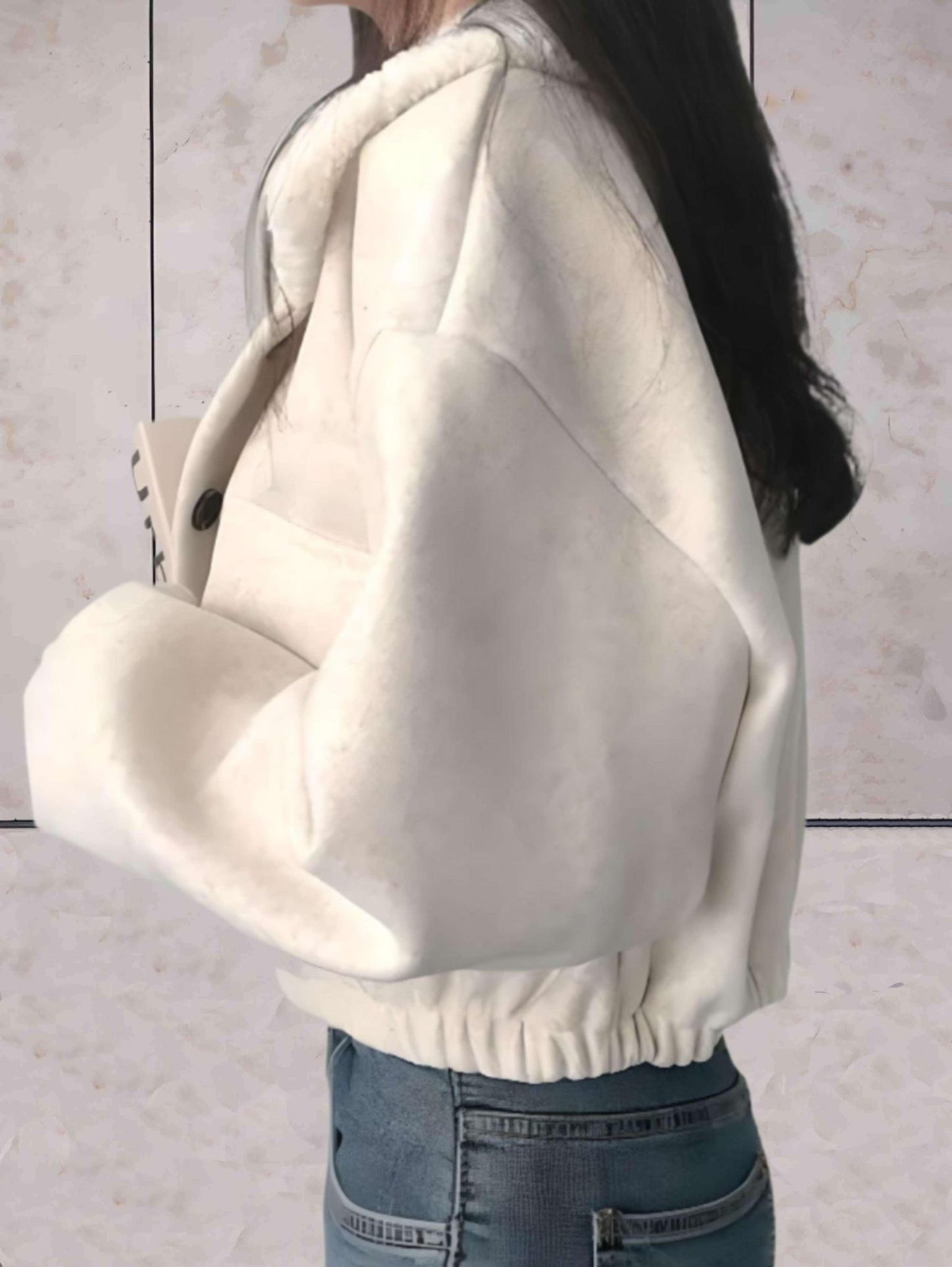 Amelia - Elegant Winter Wool Coat with Button Closure