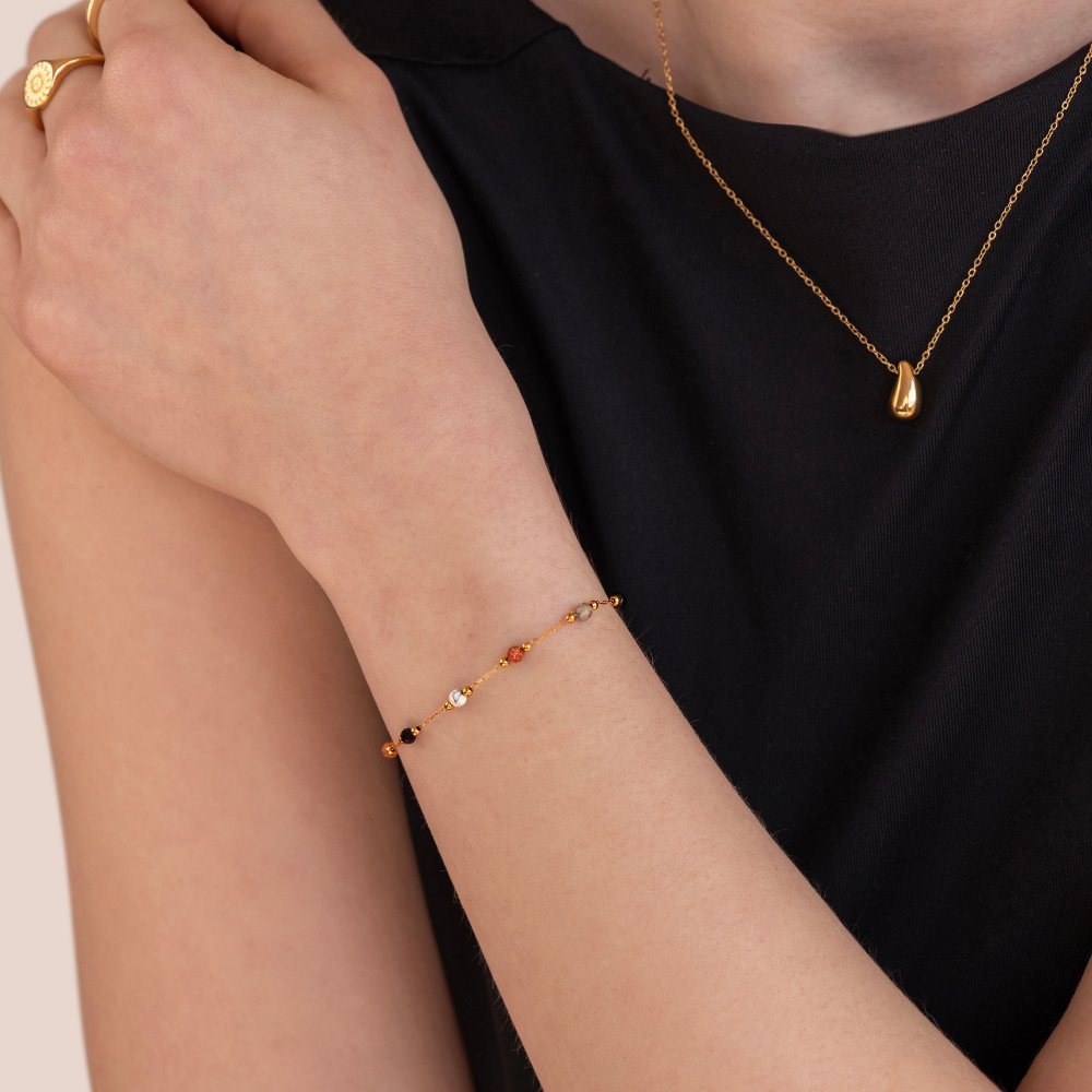Close-up of the Chloe Women's Statement Bracelet showcasing its bold and striking design with intricate details. A perfect accessory for making a statement and elevating any outfit.