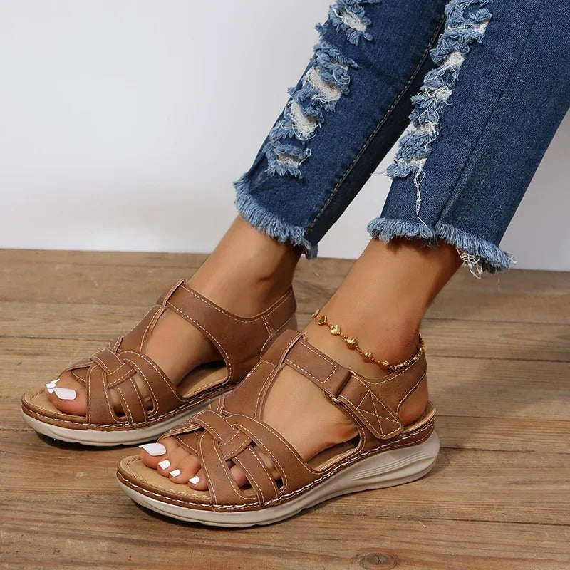 Image showcasing Isabella Women's Supportive Sandals with adjustable straps and a comfortable sole, ideal for stylish everyday wear.