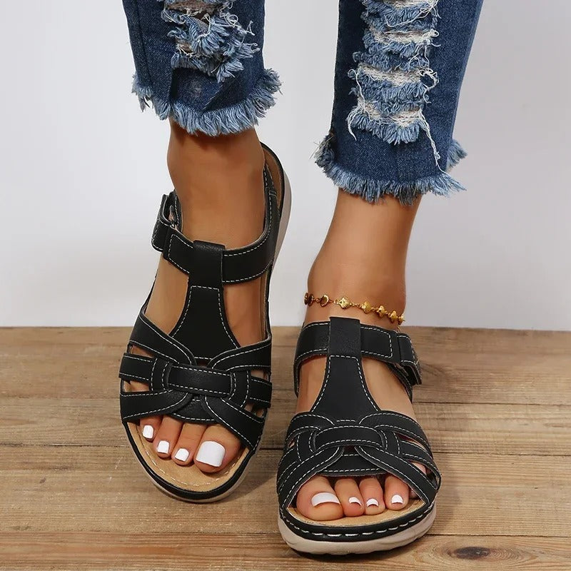 Image showcasing Isabella Women's Supportive Sandals with adjustable straps and a comfortable sole, ideal for stylish everyday wear.