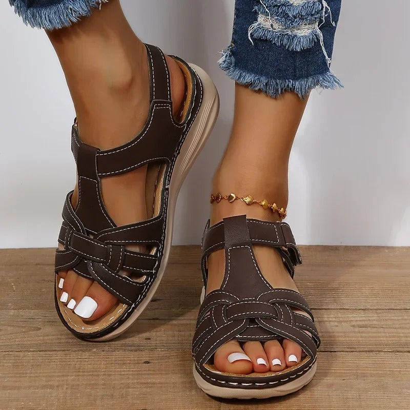 Image showcasing Isabella Women's Supportive Sandals with adjustable straps and a comfortable sole, ideal for stylish everyday wear.
