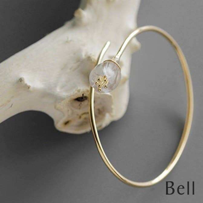 Elegant and refined Lily | Women's Floral Bracelet | Minimalist Design Bracelet, featuring a delicate floral charm and a sleek minimalist style, perfect for enhancing any outfit.